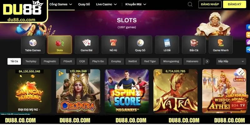 Slot game đổi thưởng hấp dẫn tại nhà cái DU88